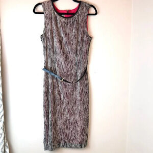 Anne Klein | Belted Sleeveless Sheath Dress